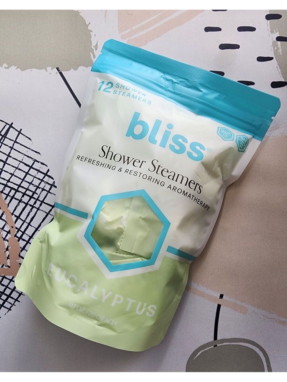 bliss Eucalyptus Shower Steamers Aromatherapy 12 Count Individually Wrapped